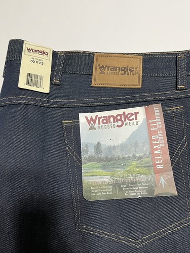 Wrangler Rugged Wear Herren Blue Jeans 50x32 Relaxed Fit Neu mit Etikett - Bild 4 von 8