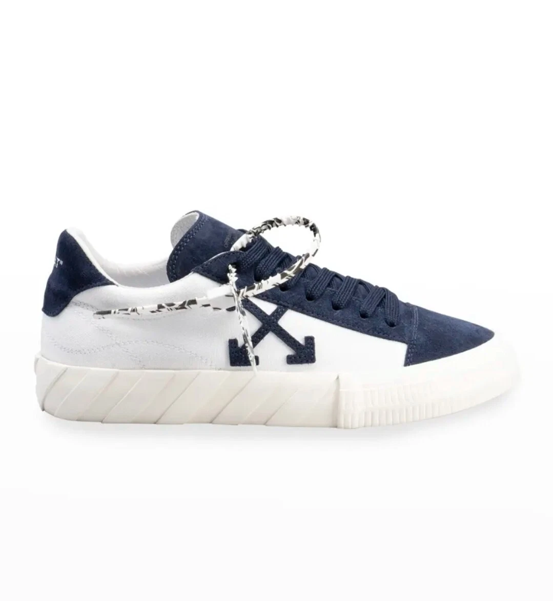 Off-White Women&#039;s Vulcanized Canvas &amp; Suede Low Sneakers 40 EU 10 US |