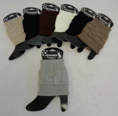 Ladies Boot Cuffs Knitted Stretch SQUARE KNIT Women's Leg Warmer Cuff
