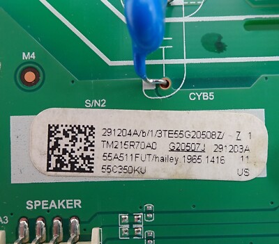 Toshiba 55C350KU Main Board 291204 (TPD.MT9612.PB751) | eBay