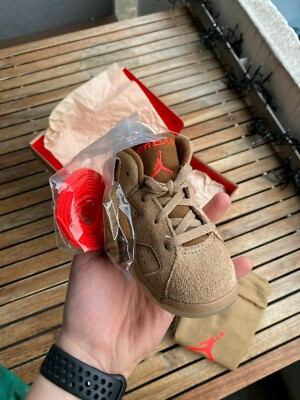 Jordan 6 Retro Travis Scott British Khaki (TD) NEU US8C EU25