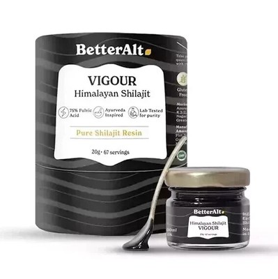 Better Alt 100% Pure Shilajit Resin with 87 Trace Minerals | 20gm ,(Pack of 5)