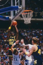 The Navys David Robinson Makes A Jumpsho 1980 Basketball Photo