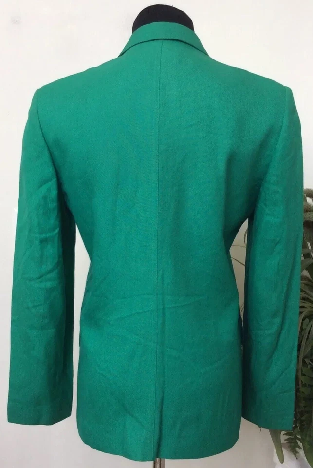 Chaqueta Blazer Christian Dior Mujer Algodón Verde Multi Ocasión Talla 10 Usada en Excelente Condición Foto 3 de 4