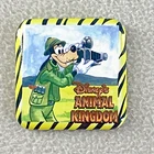Disney’s Animal Kingdom Safari Goofy Button Pin Pinback 2" Square