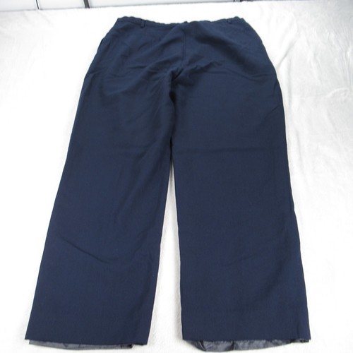 Pendleton Virgin Wool Pants Womens 18 Navy Blue Pleated Front Straight USA Lined - Picture 3 of 16