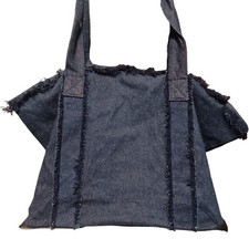 Denim Tote Bag Satchel 2 Pieces Large Bag Woven Denim Book Bag