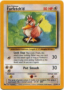 POKEMON BASE SET CARD 27/102 Farfetch'd