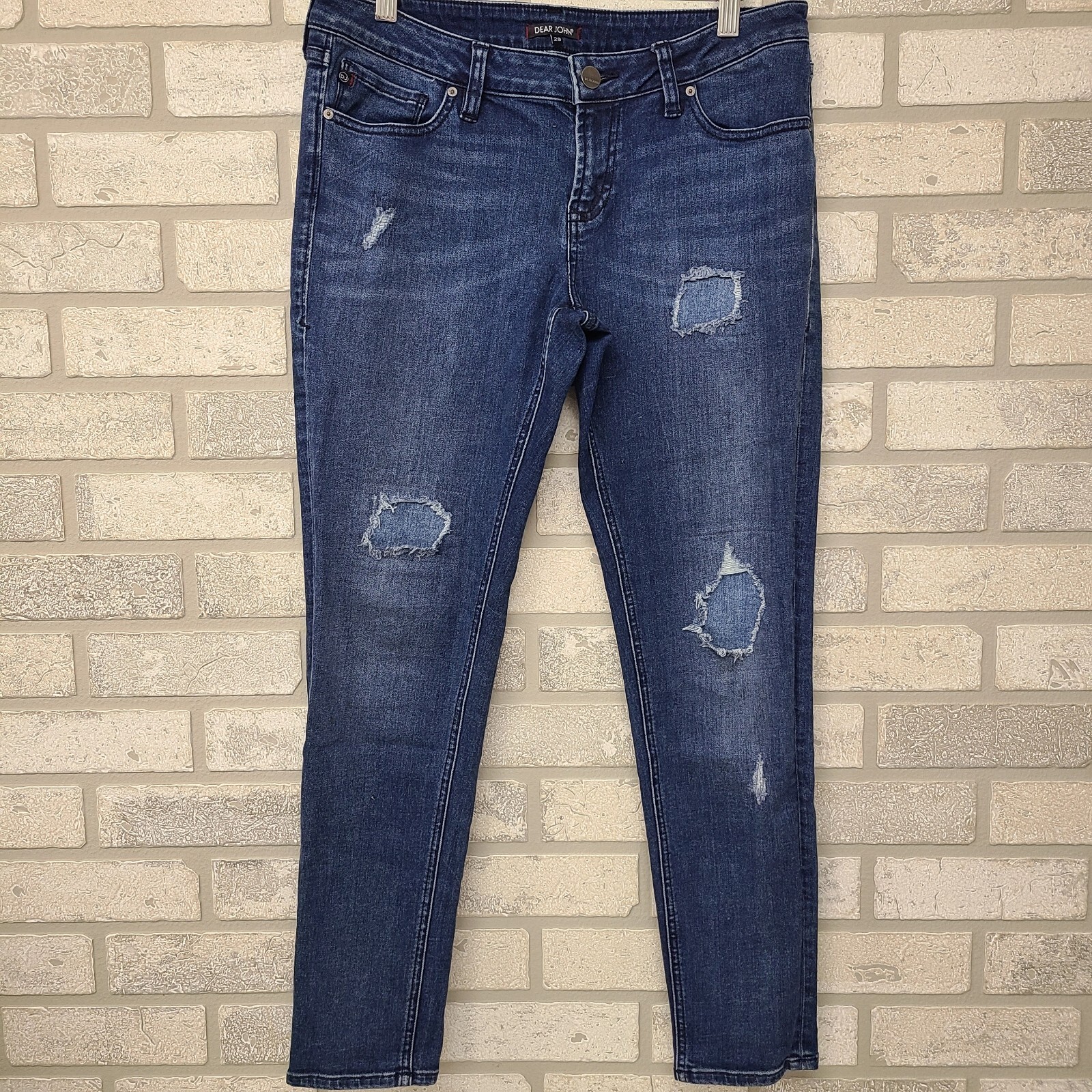 Dear John Distressed Patchwork Comfort Skinny Jea… - image 1