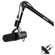 Shure Deluxe Articulating Desktop Mic Boom Stand W/sm7b Microphone,15' Xlr Cable