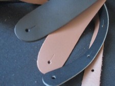 Black  only  genuine leather Guitar Strap  2.5" Wide   New