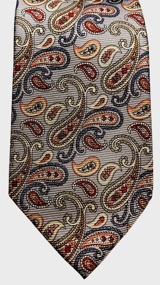 Corbata para hombre negra marrón 1826 gris cachemira seda Foto 4 de 4