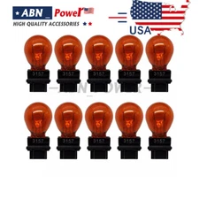 Bulk Lot of 10 3157 Amber Turn Signal Parking DRL Light Bulbs