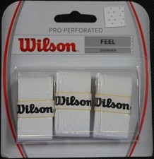NEW Wilson Pro Perforated Overgrip 3 Pack - White