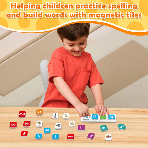 Magnetic Letters, Phonics Games Letter Tiles Alphabet Magnets Learn to Read Spel - Picture 6 of 12