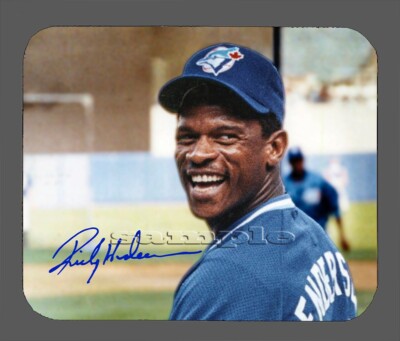 Rickey Henderson Toronto Blue Jays Facsimile Autographed Mouse Pad Item#7630 
