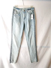 NEW Rewash Brand Jeans Vintage Reunion Mom Jean Plaid Ribbon Size 5 R Waist 27"