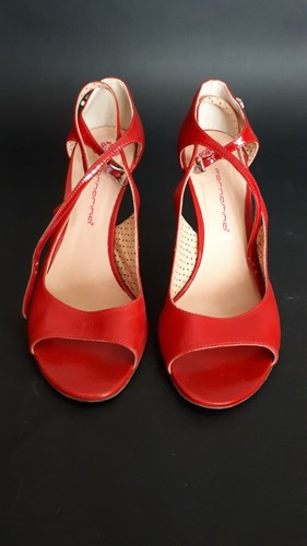 FORNARINA ZOCCOLI SEXY SANDALI ROSSI VERA PELLE TACCO A SPILLO ALTO 11 CM  N° 38 | eBay