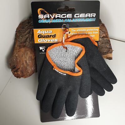 Savage Gear Aqua Guard Glove Gr. XL Schutzhandschuh Landehandschuh Cut Resistant
