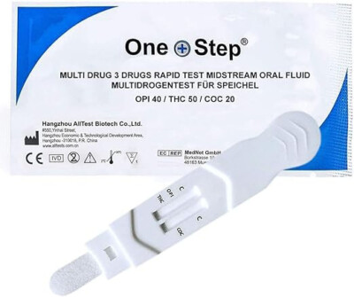 2 X One+Step Multi Drogenschnelltest Für Speichel I Drogentest THC Kokain Opiate
