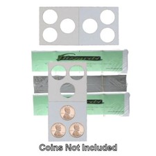 3 Hole - Penny/Cent Guardhouse 2x2 Mylar/Cardboard Coin Flips, 300 pack