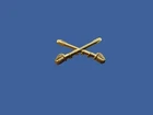 U.S MILITARY CAVALRY METAL HAT BADGES PIN CROSSED SABERS SWORDS MINIATURE PIN
