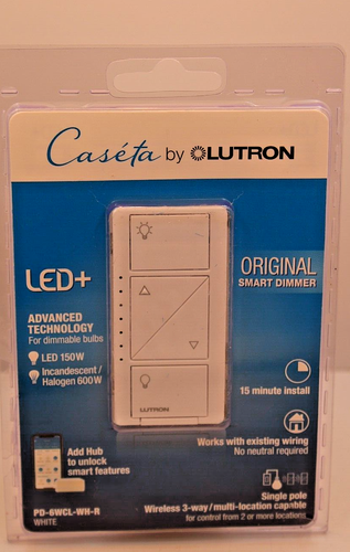 Lutron Caseta PD-6WCL-WH-R White Switch Original Smart Dimmer LED+ *New/Sealed*