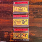 COA Gold Banknote Novelty Set Lot of 3 Notes $5 & $2 — photo 1