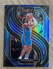 2024-25 Panini Select Premier Level Dillon Jones #200 Blue Silver RC Oklahoma