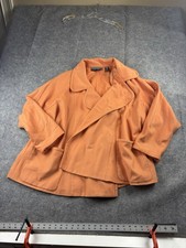 LINDA ALLARD ELLEN TRACY Women s M Felted Wool Cashmere Open Front Blazer