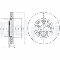 2X Bremsscheibe Delphi BG4203C FüR Jaguar Xf 1 X250 Xj X350 X358 Sportbrake Type
