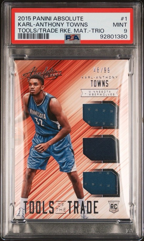 2015 Absolute - Tools of the Trade Rookie Materials Trio Karl-Anthony Towns /99