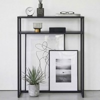 Yamazaki Konsolentisch Ablage Mit 2 Ebenen Tower Schwarz 60X80X18 Cm