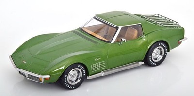 KK Scale 1:18 CHEVROLET CORVETTE C3 GREEN METALLIC 1972 Diecast Model