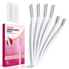 Dermaplane Razor for Women Face, 6 Count Professional Dermaplaning Tool for Pe
