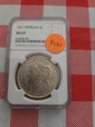 ​US Mint 1921 Morgan Silver Dollar NGC MS63 Mint State