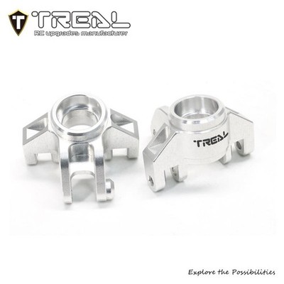 TREAL X0042ZGAKJ Aluminum 7075 Front Steering Knuckles Spindle Set for 1/18 M...