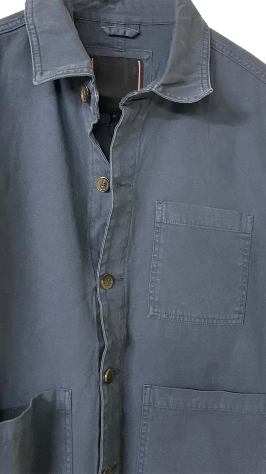 Veste Worker Tommy Hilfiger Homme en Coton – Surchemise Workwear Casual Bleu / K - Photo 4/4