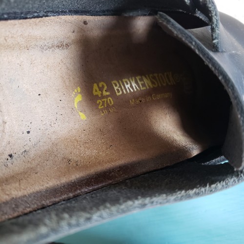 Birkenstock Shoes W11/M9 /42 Regular Original London Black Leather Clogs Slip On - Picture 8 of 18