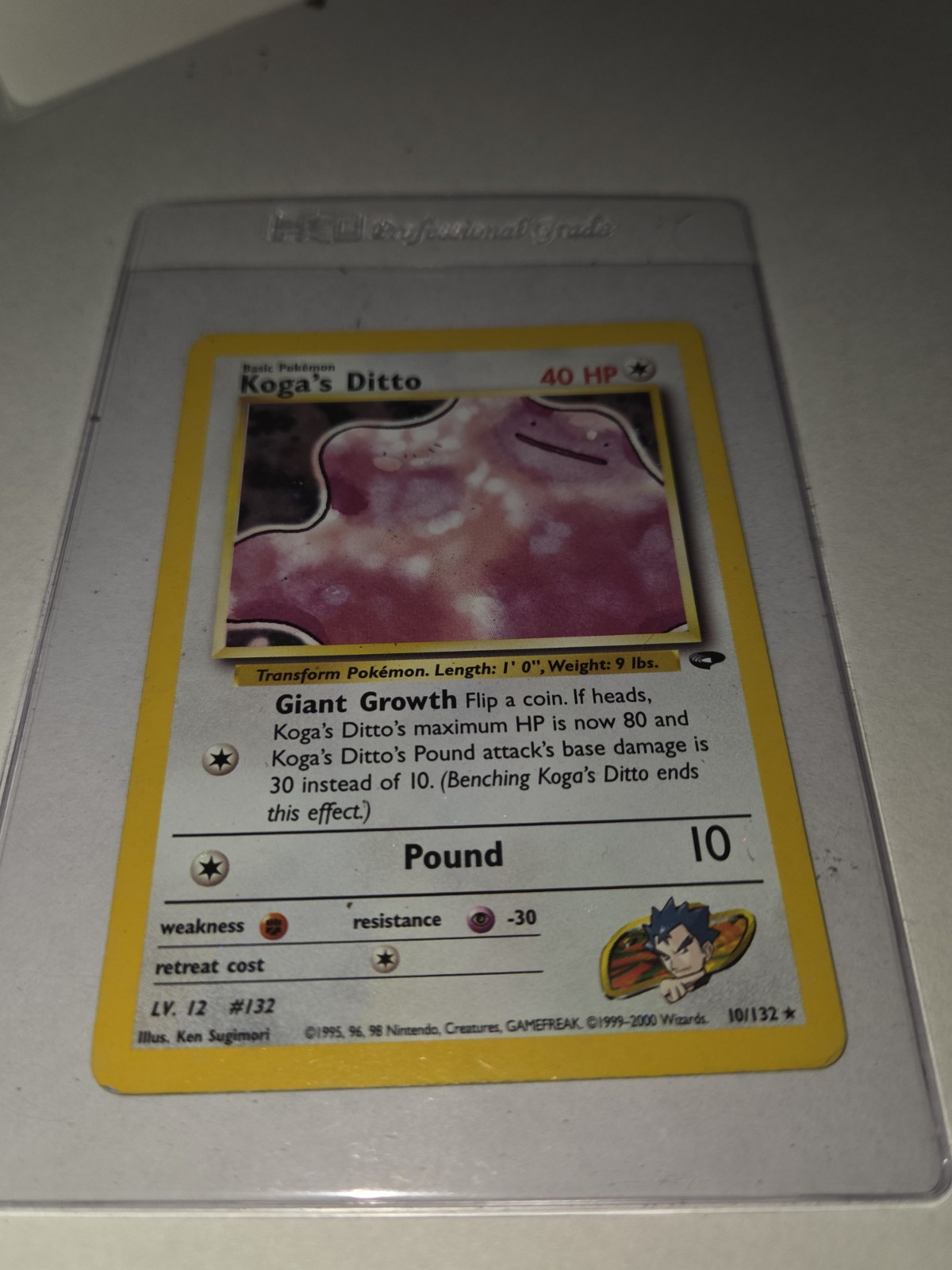 Koga’s Ditto 10/132 Holo Rare Gym Challenge 2000 Pokemon Card WOTC