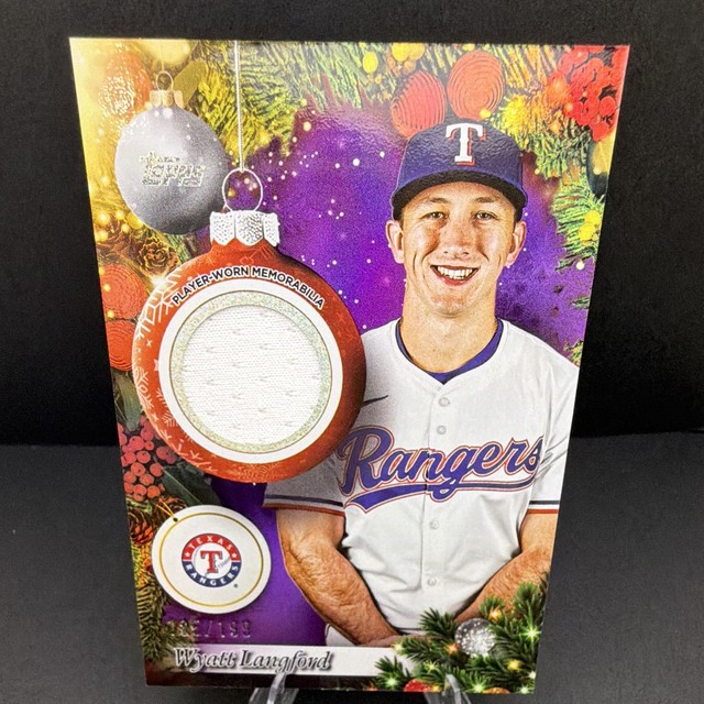 2025 Topps Holiday - Relics Wyatt Langford #PR-WL Purple Metallic /199 (MEM)