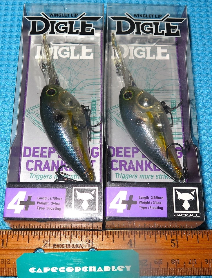 Lote de dos (2) señuelos labiales JACKALL DIGLE WINGLET NUEVOS 478 Foto 4 de 4