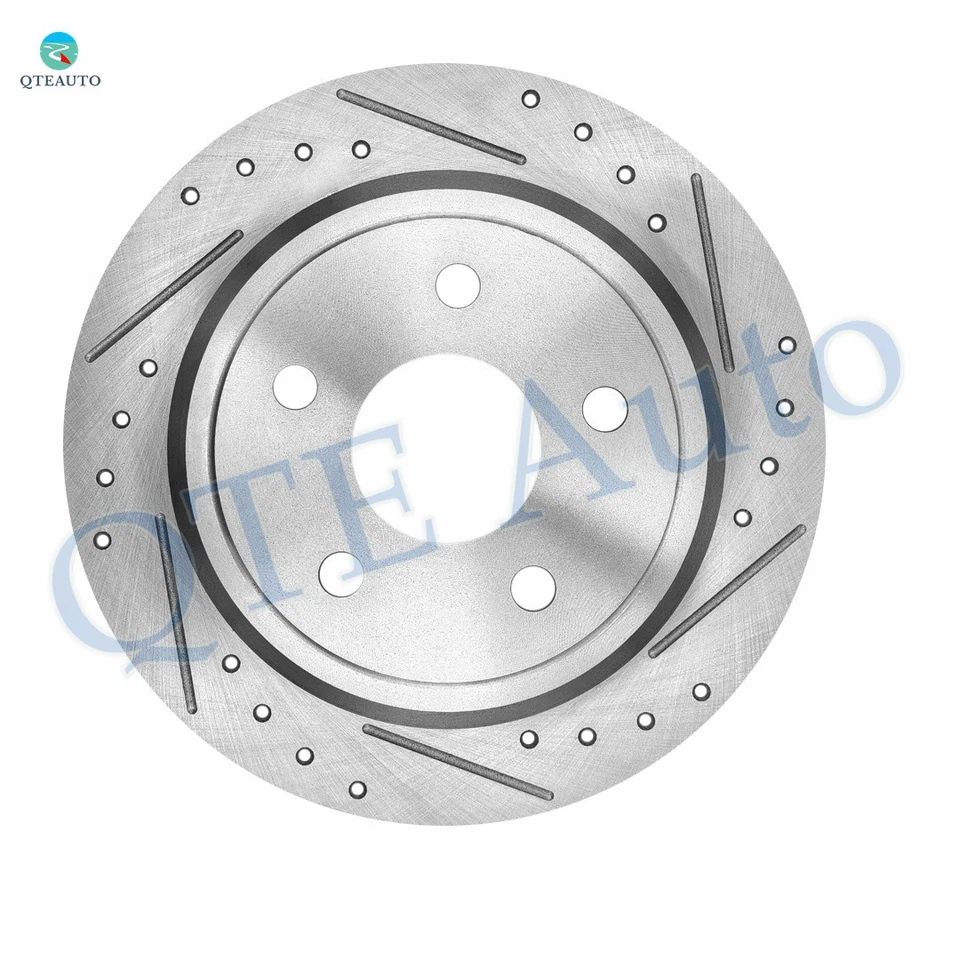 Rotores de disco de freno ranurados perforados traseros 320 mm para Jeep Commander 2006-2010 Foto 2 de 4