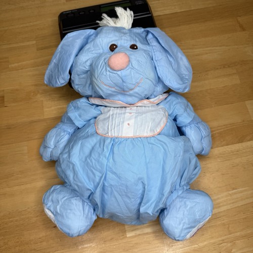 Pagliaccetto giocattolo peluche vintage Fisher Price Puffalump blu cucciolo cane 1986 leggi - Foto 8 di 17