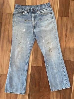Vintage Levis 517 Jeans Mens 33x30 Blue Bootcut Made USA 1979 light wash