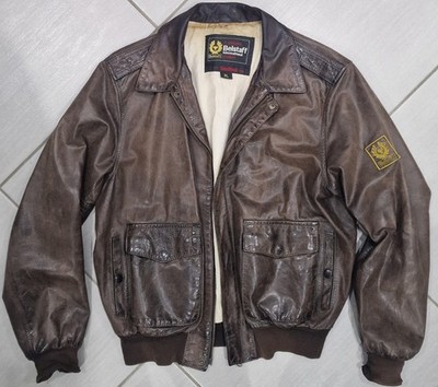 Belstaff Brown Leather STEVE MCQUEEN RAF JACKET JACKET XL ULTRA RARE VINTAGE