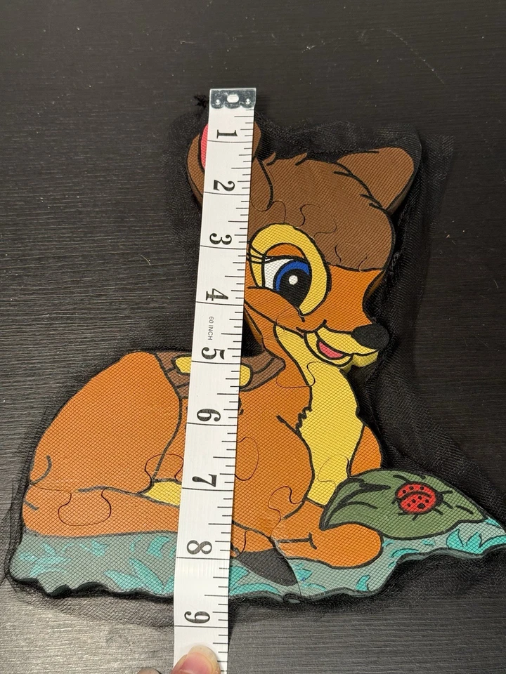 Vintage Walt Disney's BAMBI Wood  Puzzle Pre-owned Complete Hand Painted  Lk New - Image 2 of 4
