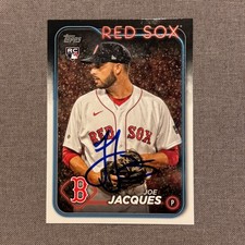 JOE JACQUES Signed Autographed 2024 Topps Series One 1 Card RC BOS Red Sox #187