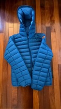 Save the Duck BOYS' HOODED JACKET DONY IN HORIZON BLUE size 14