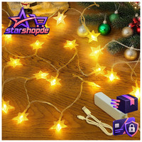 Lichterkette Aufladbar 10M 100LED Batteriebetrieben 8 Modi Timer Warmweiß Innen